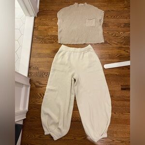 Free People Free-est Freya Short Sleeve Sweater & Pants Set